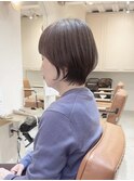 ◆アイロンなしナチュラルショート透明感カラーブルーアッシュ