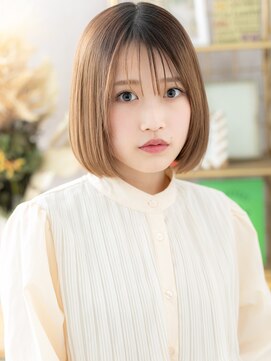 カバーヘア ブリス 北浦和(COVER HAIR bliss) アンブレラカラーブリーチなしミディアムレイヤーボブ北浦和20代