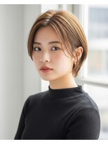 ラディシュ さがみ野(RADISH) 40代50代◎上品ミルクティーボブ×白髪ぼかしハイライト
