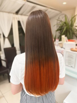 ミント(minto) 夏オレンジツヤ感裾カラーダブルカラーケアブリーチ髪質改善