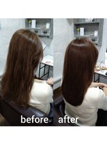 コルテ 倉敷西坂店(CoRte.)&nbsp;【before/after】自分史上最高美髪/うる艶ストレート/愛されヘア