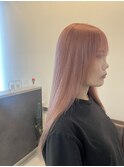 72. 艶髪ロングストレート/韓国風ピンクラベンダー/笠松