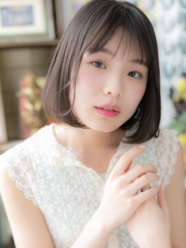 カバーヘア ブリス 川口(COVER HAIR bliss) ハーブカラーくせ毛風アンニュイヘア大人ボブT1川口20代30代40代