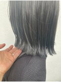 外ハネグレージュボブ