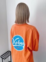 ゴーズゴードットビー 吉祥寺(go s go .b)&nbsp;デザインカラー斜めバングシルキーベージュグレージュカラー