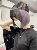 インナーカラーケアブリーチイヤリングカラーハイライトレイヤー