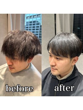 ルミス 銀座(Lumis) 黒髪/縮毛矯正/ストレート/メンズ/ショート