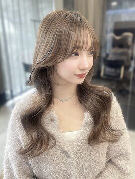 アイシー 表参道(ICY) 韓国くびれヘア＊ブリーチなしダブルカラーミルクティーベージュ