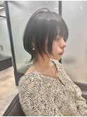 イヤリングカラー×ネオウルフ　ボブウルフ　ウルフカット