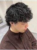 波巻きパーマ