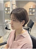 丸みショート/シースルーバング/シルキーベージュ/船橋