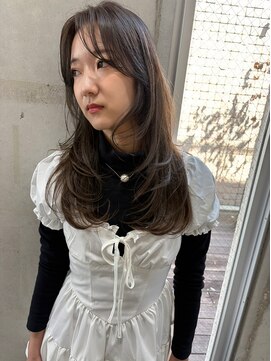 シーク 天神(SEEK) オリーブベージュ/レイヤーカット/ベージュ/ブリーチなし