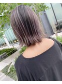 イメチェン/外ハネボブ/美髪/ワイドバング/ホワイトブロンド
