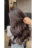 R82 40代白髪ぼかしハイライトバレイヤージュイルミナカラー