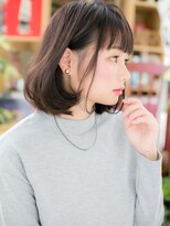 カバーヘア ブリス 北浦和(COVER HAIR bliss)&nbsp;チャコールグレージュひし形切りっぱなしボブh4北浦和30代40代