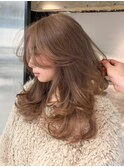 ロングウルフレイヤー韓国ヘア似合わせカット_ba577921