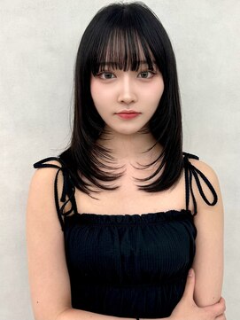 エジョン 三鷹店(Aejon) 三鷹吉祥寺レイヤーカットマレットヘアオリーブグリーンボルド