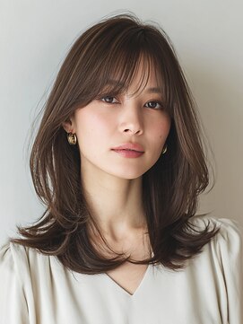 ヘアー ミッション 心斎橋店(hair Mission) 小顔カット/顔まわりカット/レイヤーカット/ショコラブラウン