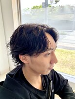 ラ ルーナ アレックス 神戸北町店(la luna alex)&nbsp;メンズセンターパート×ルーズパーマ