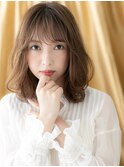 ミルクグレージュウルフパーマ小顔ハッシュカット30代40代X越谷