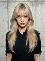エイチ ウルフカット 大阪梅田(811)&nbsp;ミルクティーベージュショートボブシースルーマッシュパーマ50代