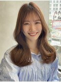 【TLUUSミルクティーブロンドワンホンレイヤーダークブルー】