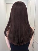 マロンベージュチョコレートブラウン透明感カラーブリーチなし秋