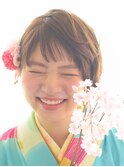 ショートアレンジ袴スタイル♪