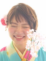 ショートアレンジ袴スタイル♪