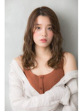 リヴィエラ 西日暮里店(Riviera) 【Riviera西日暮里店】大人可愛いウェーブセミディ【草薙】