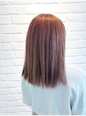 ピンク ピンクベージュ ダブルカラー耳かけ イメチェン PINK