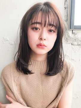 キリ 表参道(kyli) 毛先パーマローライト デザインカラー アッシュブラウン 桐山