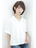 小顔ひし形シルエット◎ショートボブ