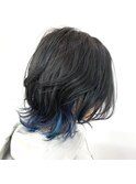 10代20代/インナーカラー/ブルー/派手髪/ダブルカラー