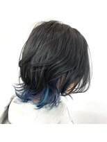 10代20代/インナーカラー/ブルー/派手髪/ダブルカラー