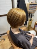 ブロンドベージュショート