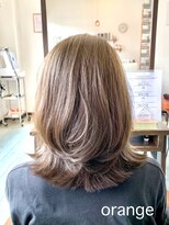 オレンジ(orange)&nbsp;【orange大分賀来】グレージュ・グレーアッシュ・ミディアムボブ