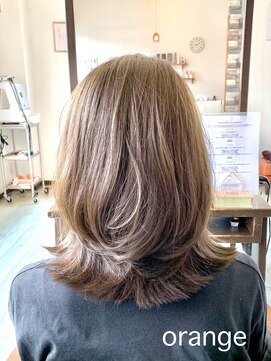 オレンジ(orange) 【orange大分賀来】グレージュ・グレーアッシュ・ミディアムボブ