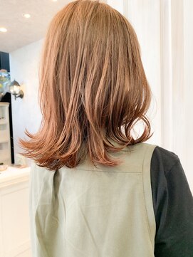 キャアリー(Caary) 福山イルミナカラー人気caaryベージュ切りっぱなし外ハネボブ