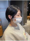 20代30代40代大人可愛い髪質改善カラー暗髪カラー耳かけショート