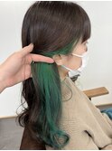 イヤリングカラー×グリーン