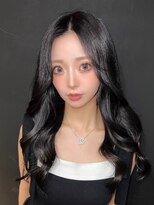 スローネ(THRONE)&nbsp;【髪質改善】顔まわりレイヤーカット/大人黒髪スタイル20代30代