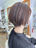 ヘッズ 本八幡店(HEADS)&nbsp;ショート 大人ショート　マチルダボブ　ピンクベージュ