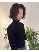 ふんわりボブパーマ