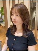 シースルーバング☆外ハネ☆韓国ヘア☆20代☆30代