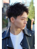 クーエフー(coo et fuu)&nbsp;アップバンク爽やかダウンパーマツーブロックビジネスヘア