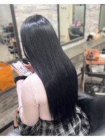 オズ 梅田店(OZ)&nbsp;ブリーチで落とせるオフブラック/エクステ80枚