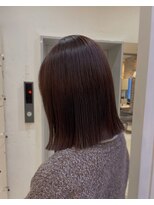 ヘアアンドメイク シークネクスト(HAIR&MAKE SeeK NEXT)&nbsp;ぱつっと切りっぱなしボブ/ラベンダーピンク