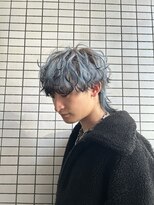 イエナ 渋谷(IENA)&nbsp;ハイトーンペールブルーエンドカラーマッシュウルフ