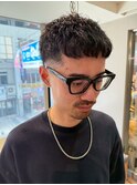クロップスタイル×ショートパーマ